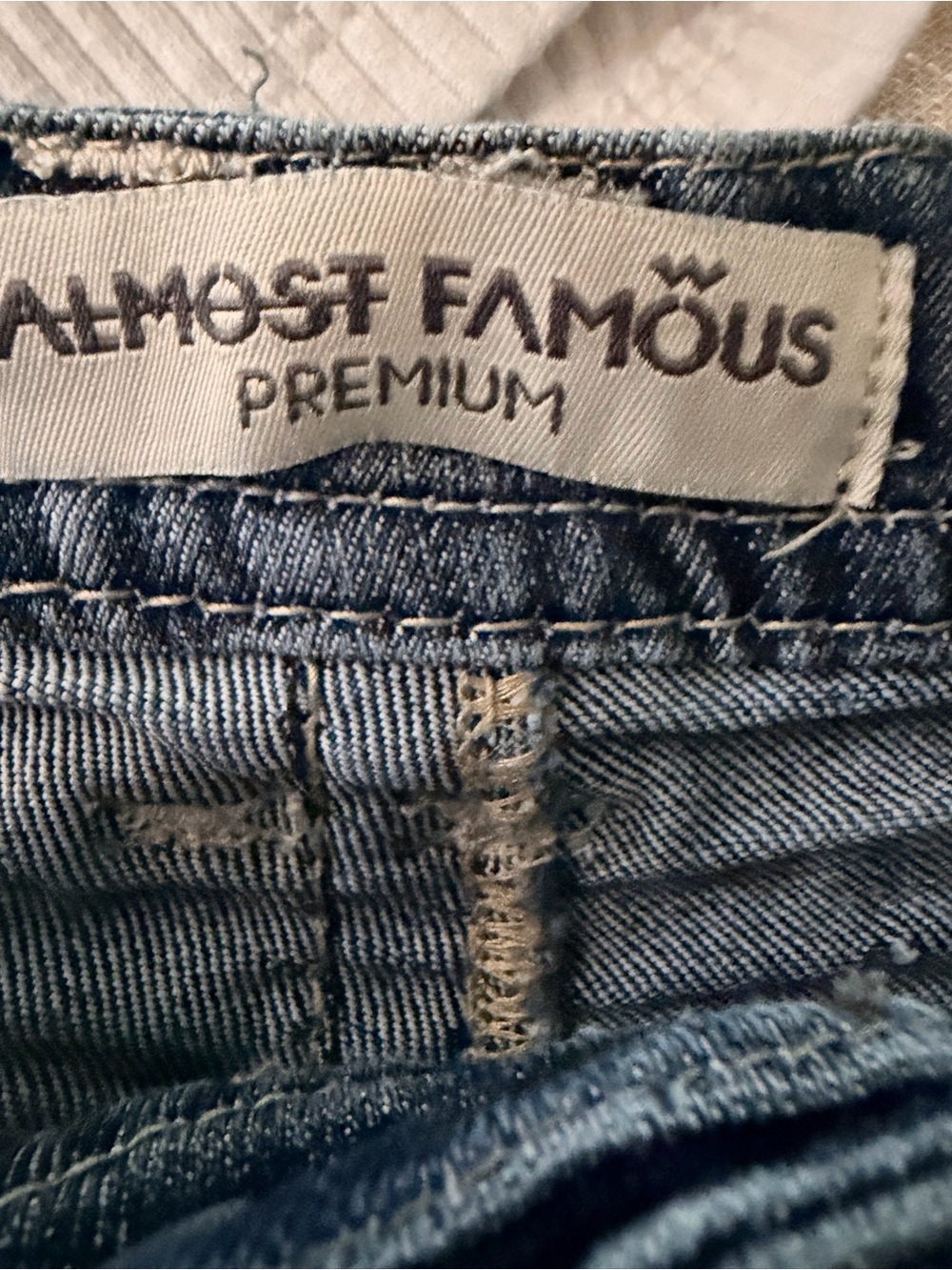 Almost Famous Distressed Blue Denim Cuffed Shorts - Picture 3 of 4